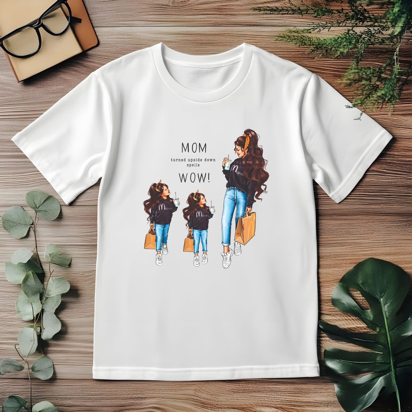 White Shopping Mom Girls Duo