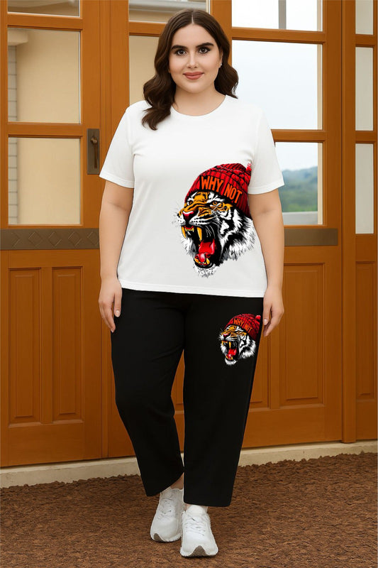 White Angry Tiger Cordset