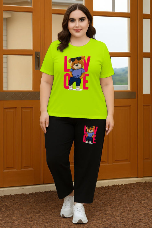 Neon Love Teddy Cordset